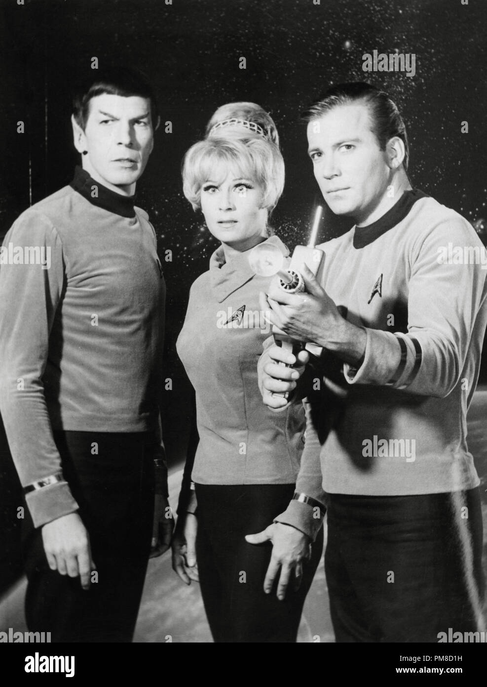 Leonard Nimoy, Grace Lee Whitney and William Shatner  'Star Trek' TV Series (1966-1969)    File Reference # 31955 209THA Stock Photo