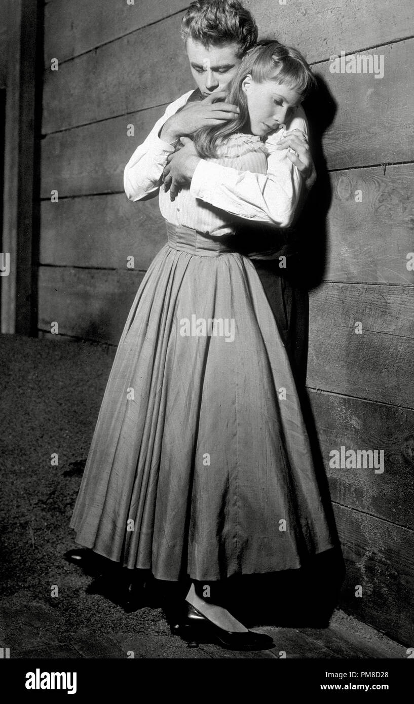 James Dean and Julie Harris on the set of "East of Eden" 1955 Warner ...