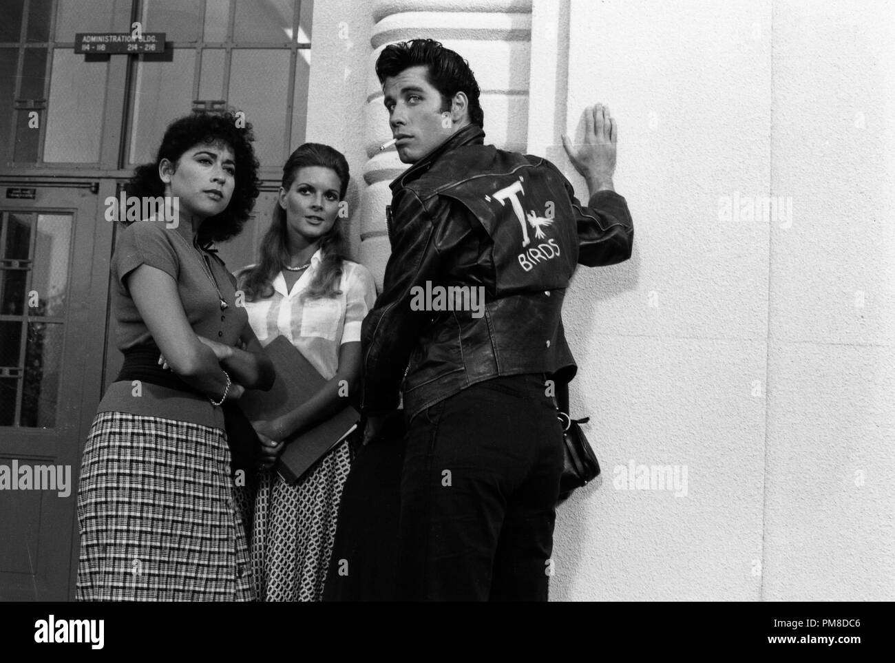 Studio released publicity film still from 'Grease' John Travolta 1978 Paramount Pictures     File Reference # 31955 468THA Stock Photo