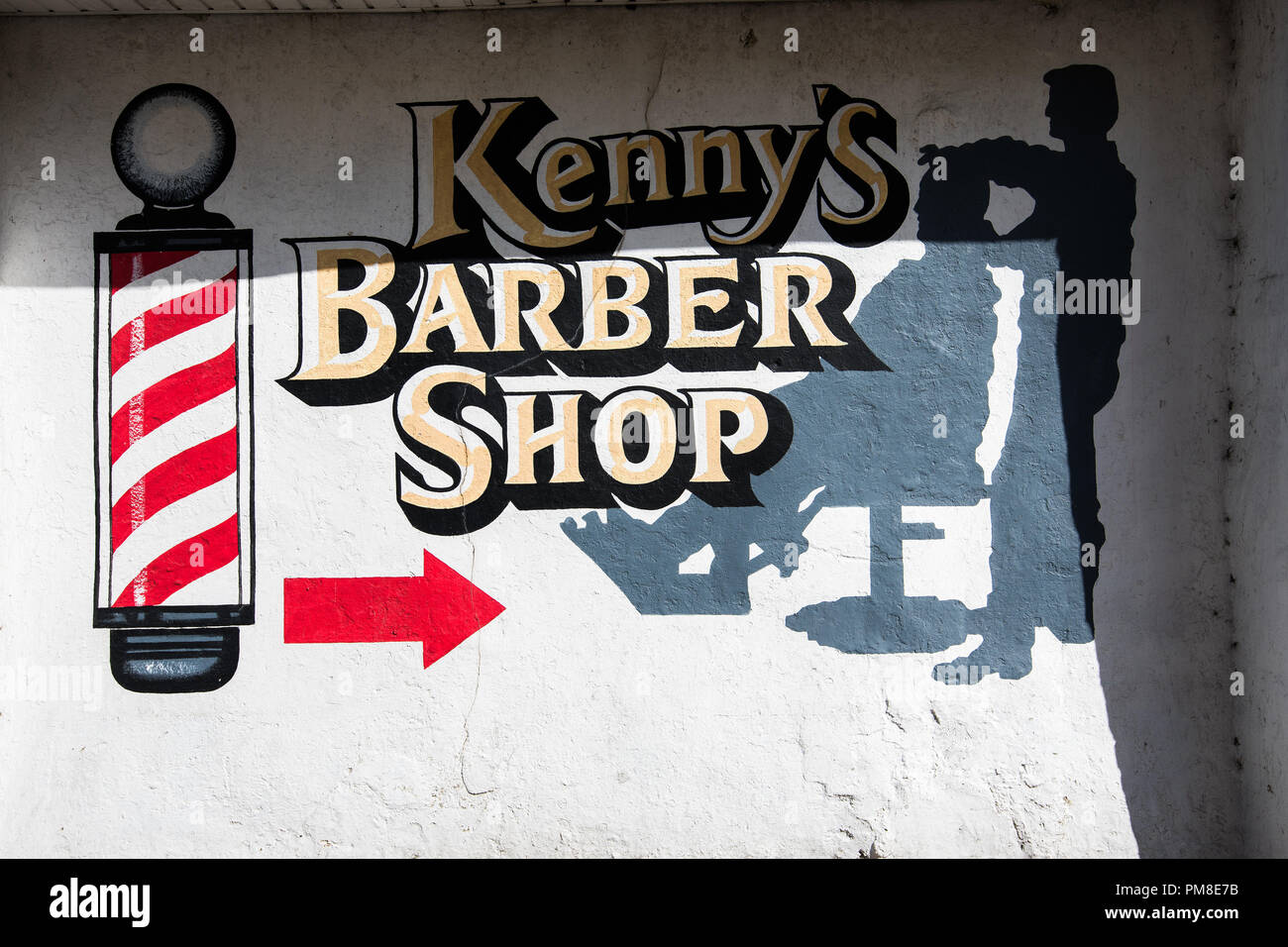 Kennys Barber Shop Stock Photo Alamy