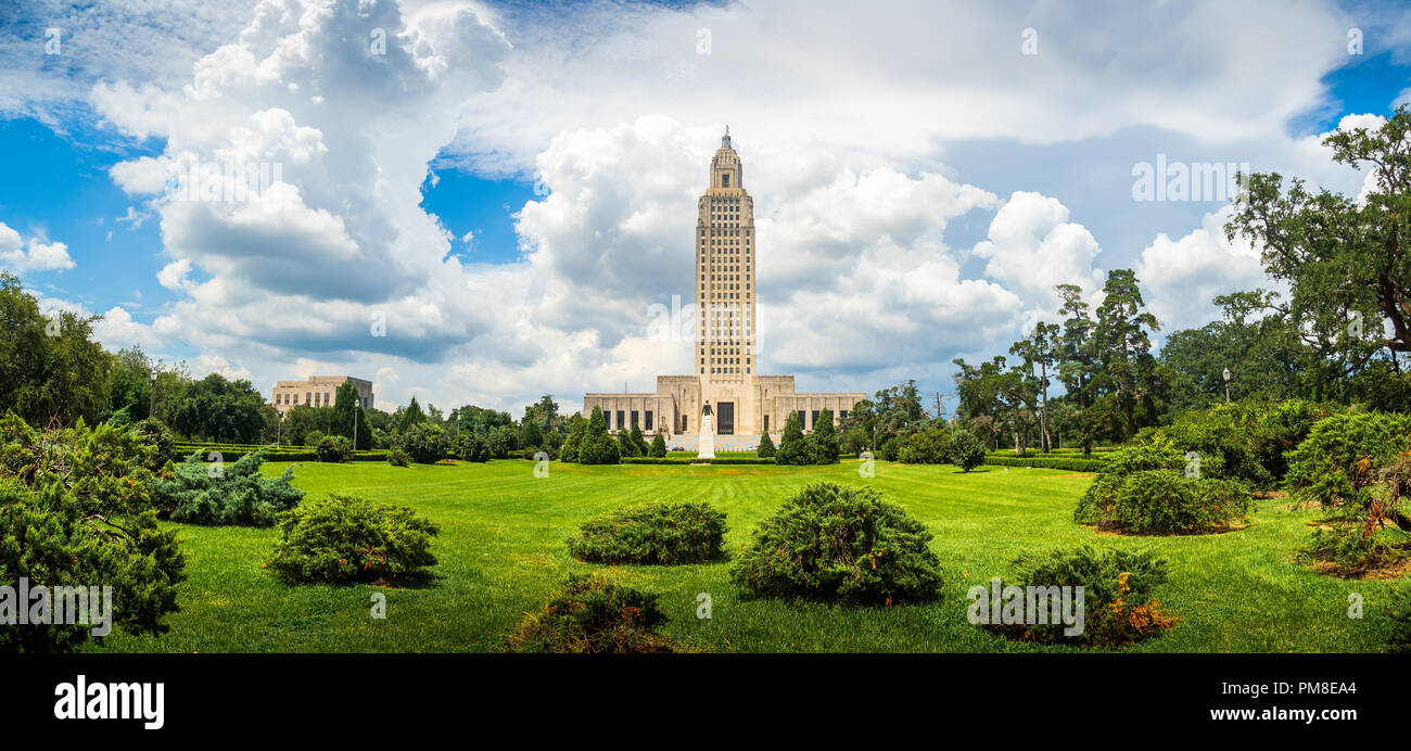 The famous and historic Art Deco Louisiana State Capitol Building, Baton Rouge, LA Stock Photo