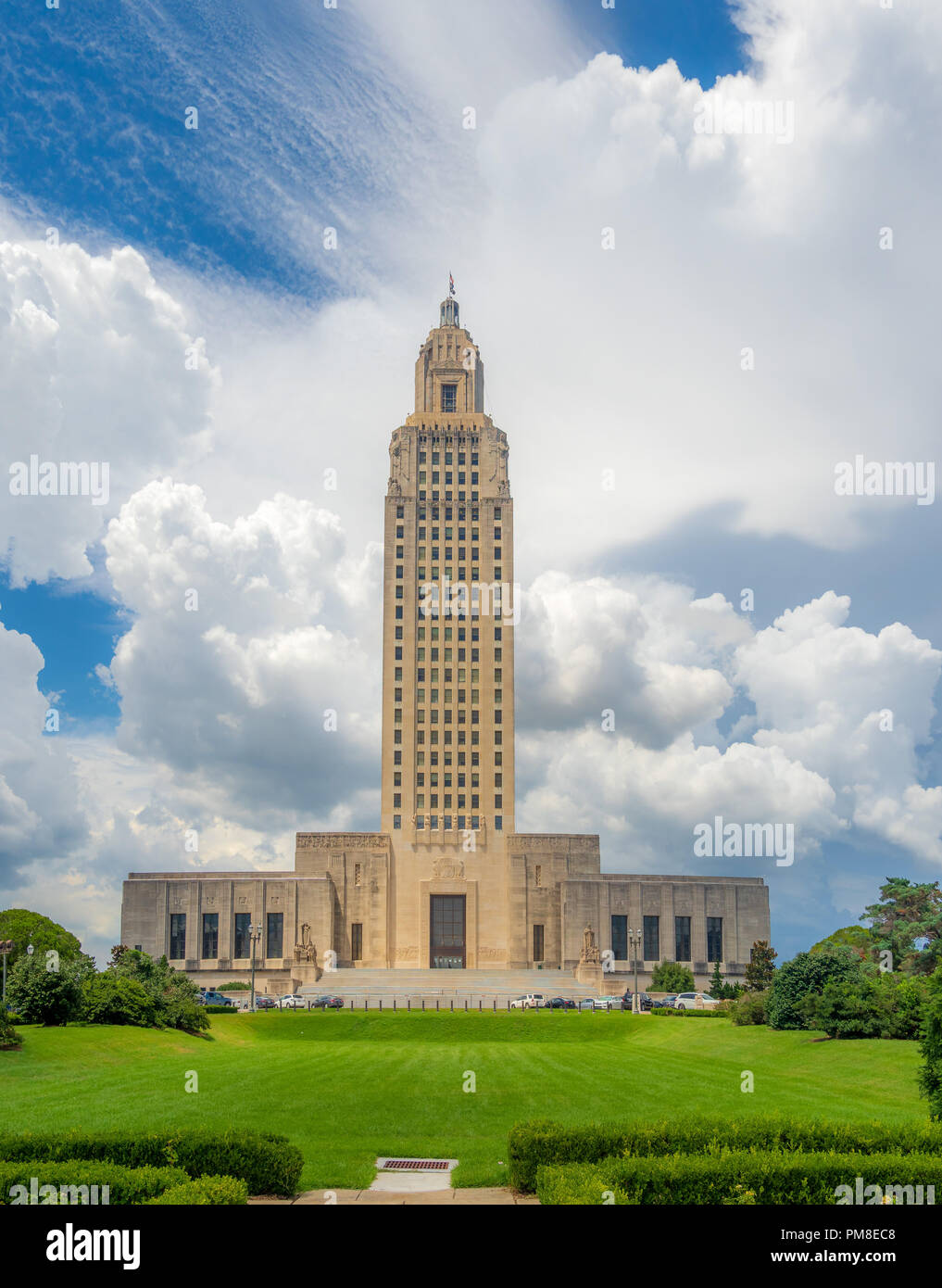 The famous and historic Art Deco Louisiana State Capitol Building, Baton Rouge, LA Stock Photo