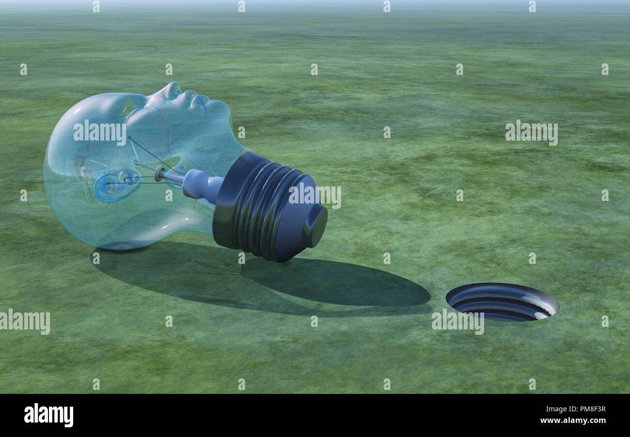 Light Bulb Head out of Socket Stock Photo Alamy