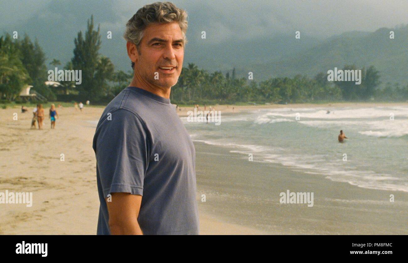 Nominated - Performance by an actor in a leading role, George Clooney in “The Descendants” (Fox Searchlight)  Still of George Clooney in The Descendants Stock Photo