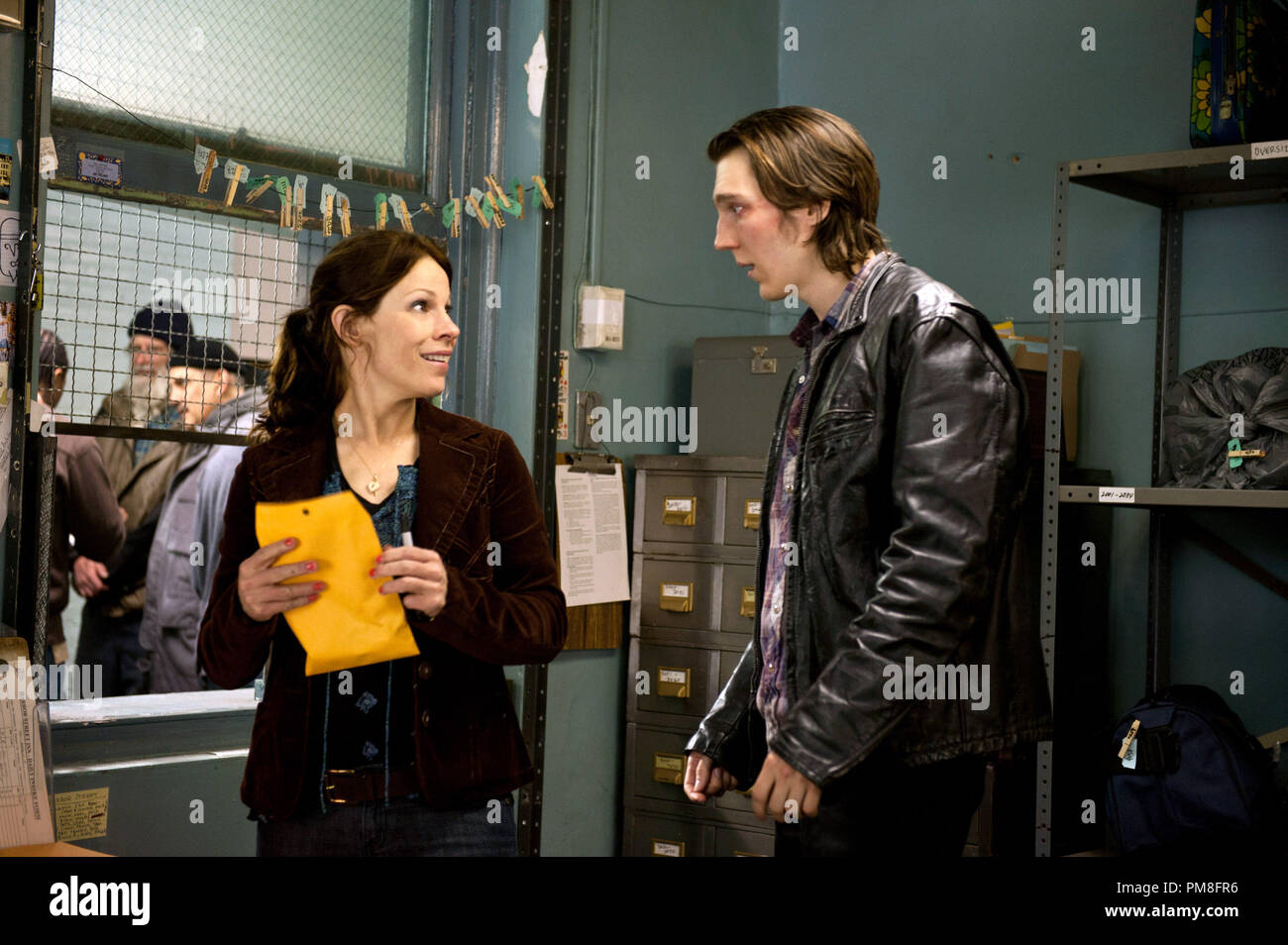 Lili Taylor (L) stars as "Joy" and Paul Dano (R) stars as "Nick Flynn" in Paul Weitz's BEING