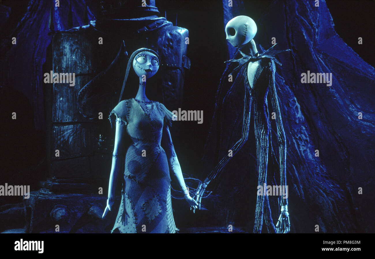 Studio Publicity Still from 'The Nightmare Before Christmas' Sally, Jack Skellington © 1993 Disney Enterprises          File Reference # 313711446THA  For Editorial Use Only All Rights Reserved Stock Photo