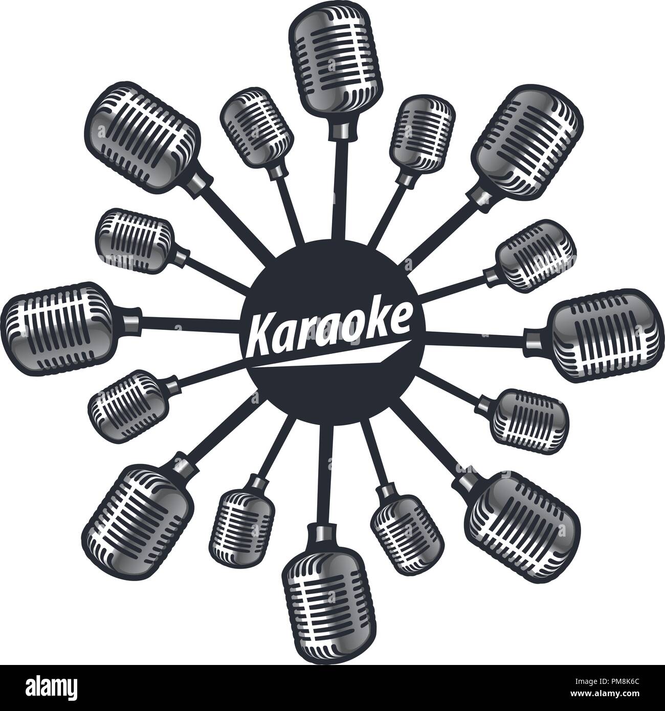 Vector Logo Karaoke Stock Vector Art Illustration Vector Image