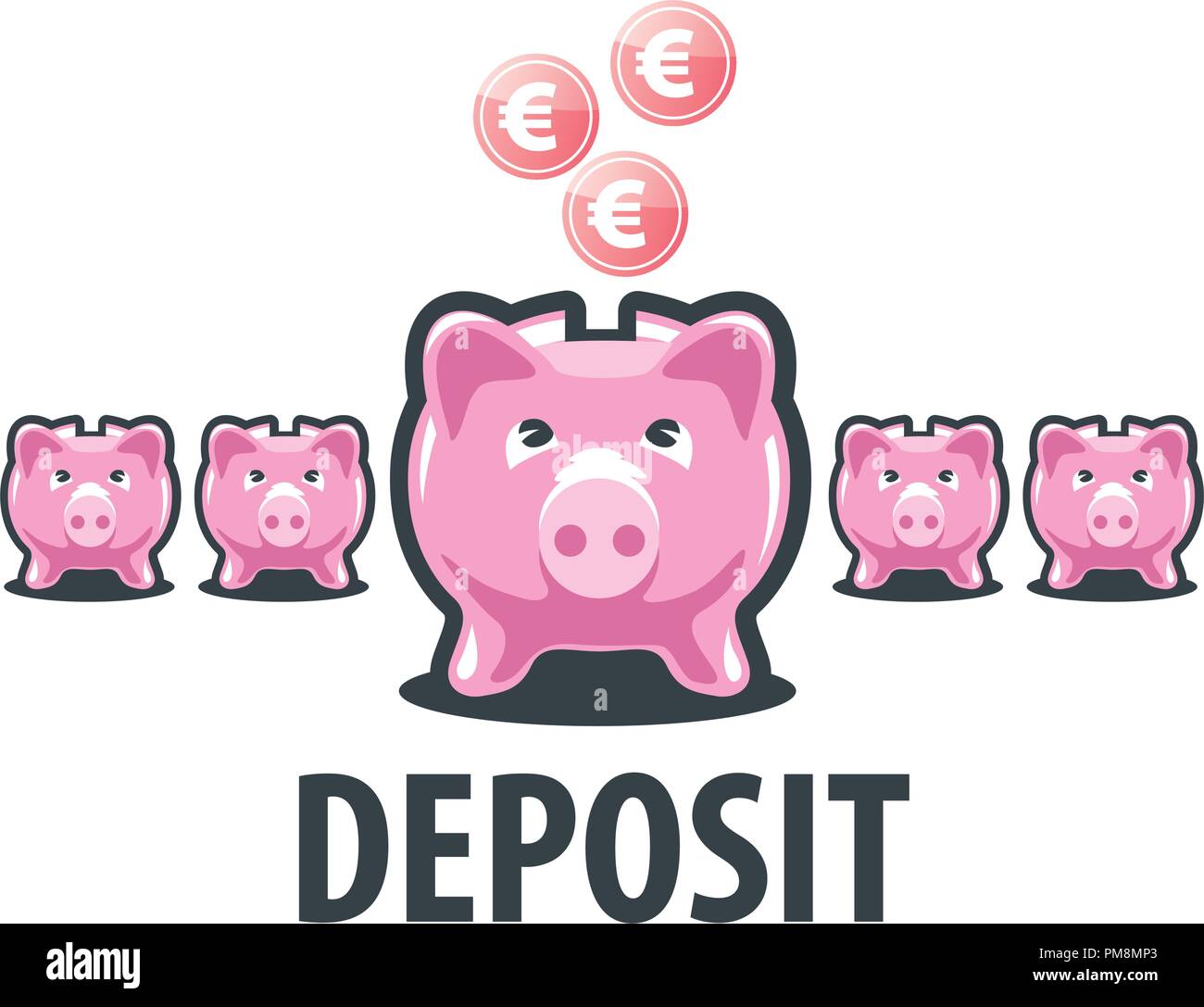 vector logo piggy bank Stock Vector Image & Art - Alamy