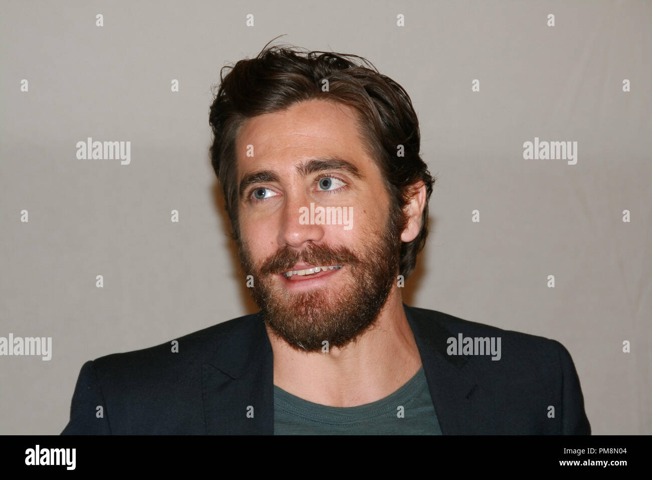 Jake Gyllenhaal 'End of Watch' Portrait Session, September 10, 2012.  Reproduction by American tabloids is absolutely forbidden. File Reference # 31670 004JRC  For Editorial Use Only -  All Rights Reserved Stock Photo