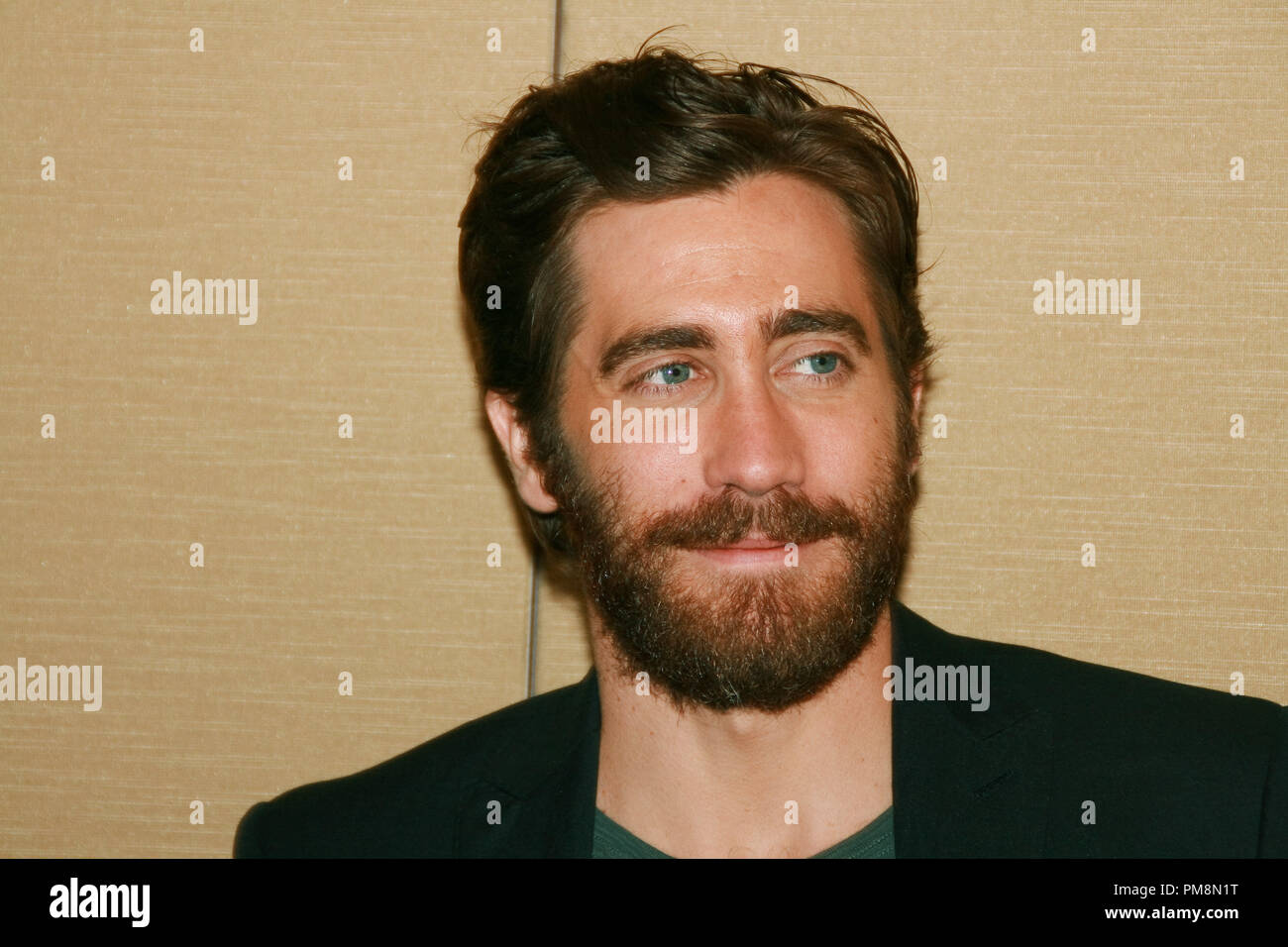 Jake Gyllenhaal 'End of Watch' Portrait Session, September 10, 2012.  Reproduction by American tabloids is absolutely forbidden. File Reference # 31670 017JRC  For Editorial Use Only -  All Rights Reserved Stock Photo