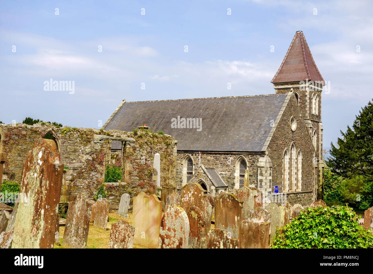Wigtown Parish Church in Wigtown, Dumfries and Galloway, Scotland, UK. Built in 1851 next to much older church. Stock Photo