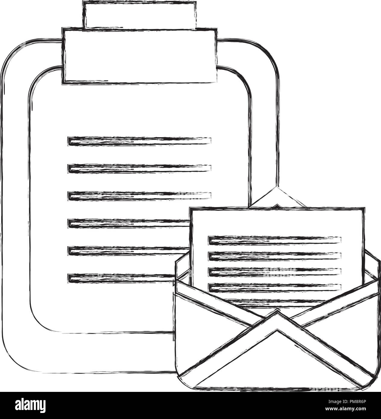 office clipboard email message communication Stock Vector Image & Art