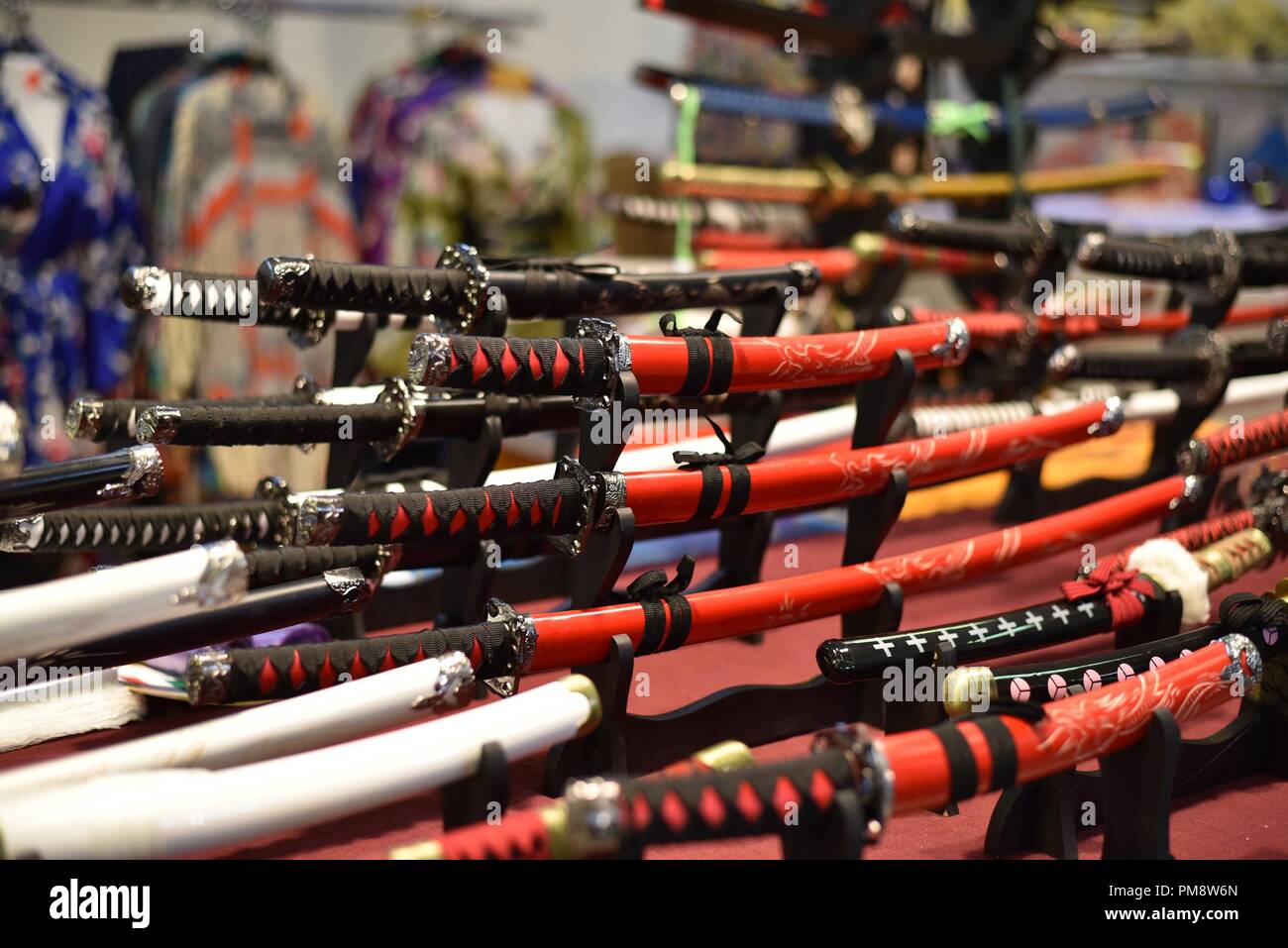 Traditional Swords Are Seen During The Festival The Festival Dell Oriente Returns To Napoli For Three