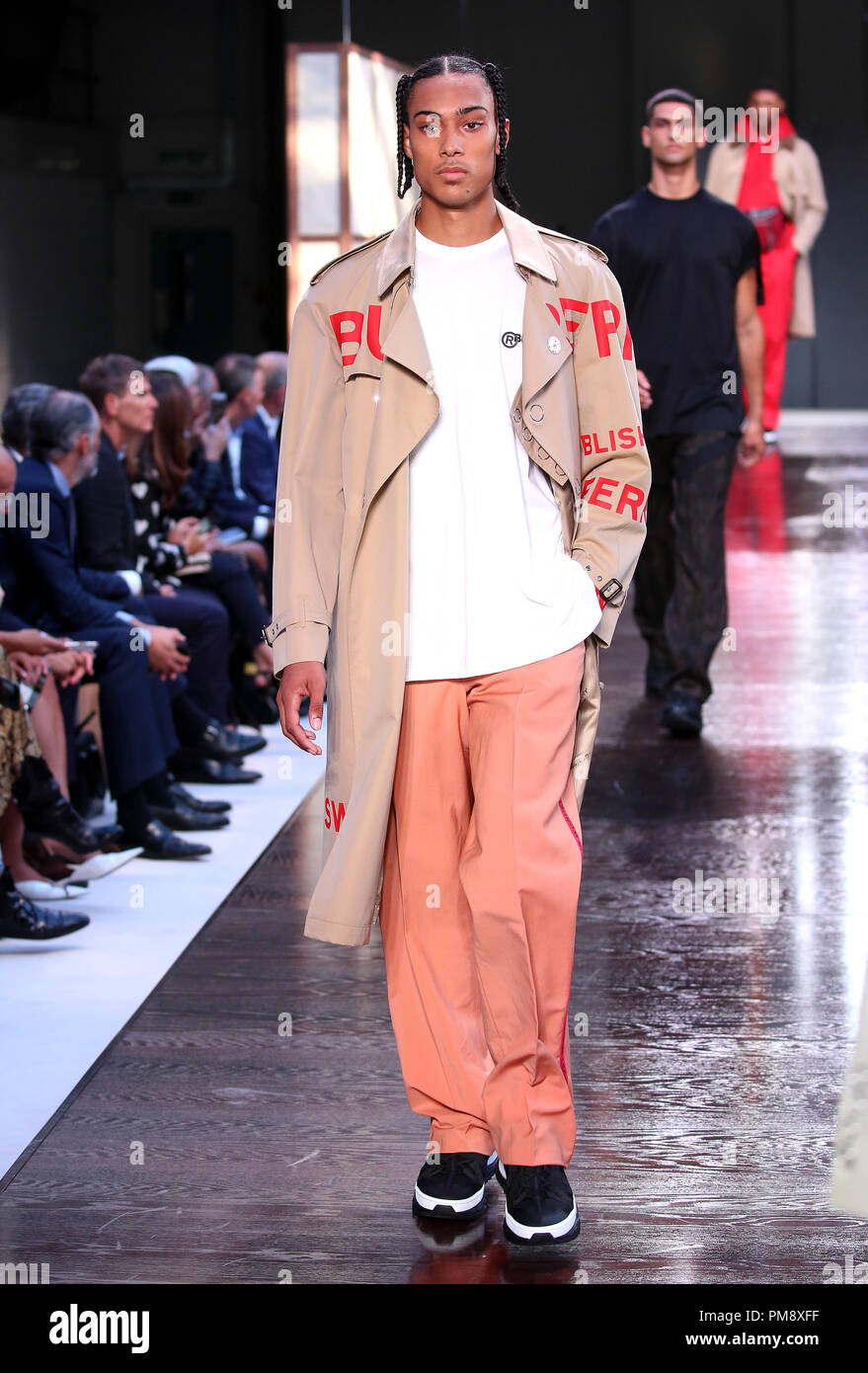 Models on the catwalk during the Burberry London Fashion Week SS19 show held at The South London Mail Centre Stock Photo Alamy