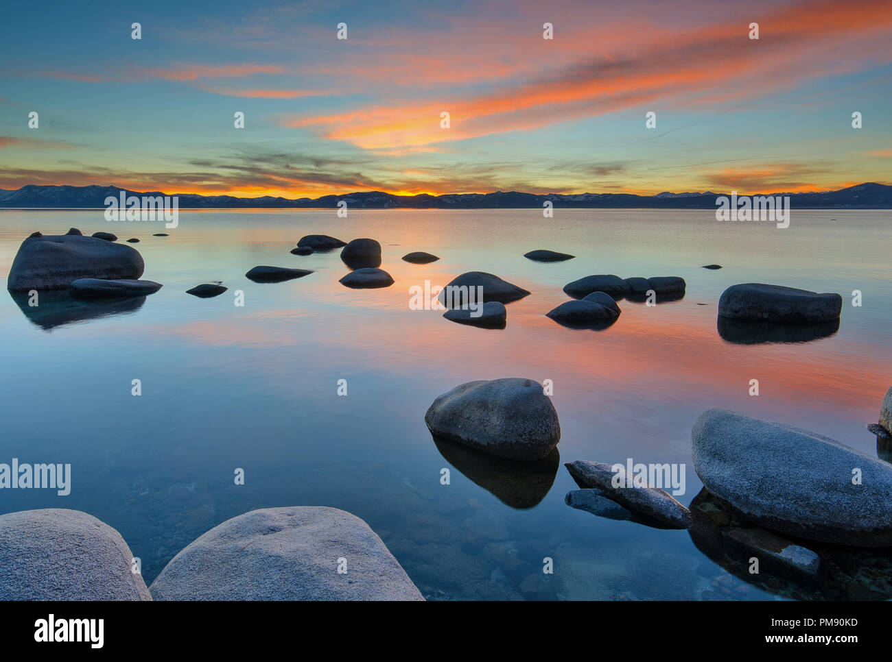 Lake Tahoe is a large freshwater lake in the Sierra Nevada of the