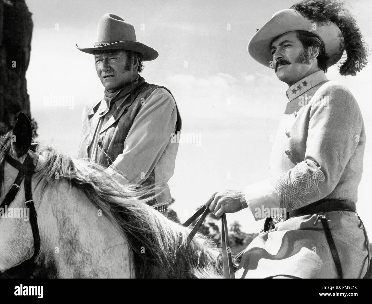 John Wayne and Rock Hudson, 'The Undefeated' 1969 20th Century Fox  File Reference # 31537 048 Stock Photo