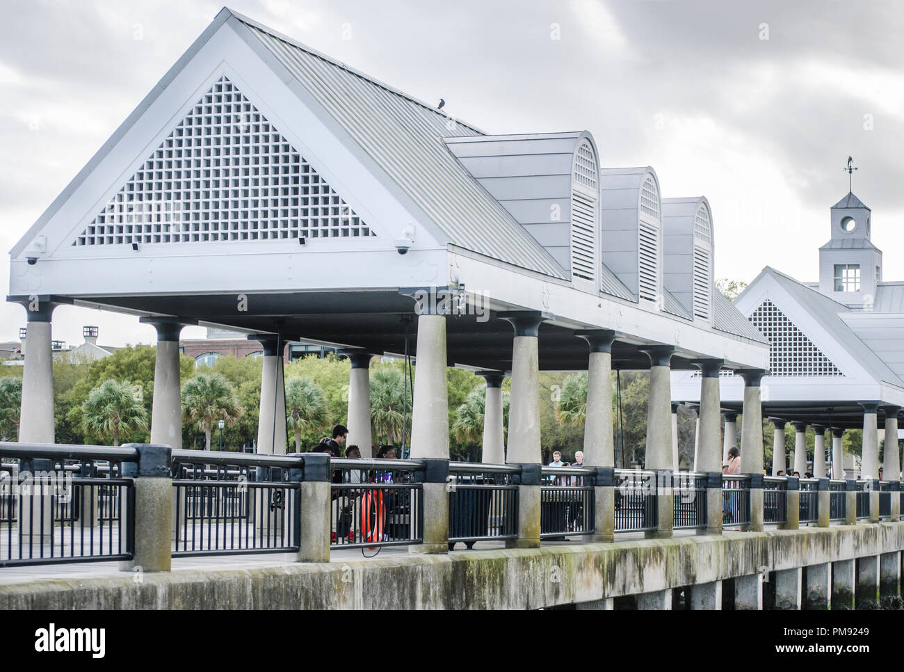 The Waterfront Park fishing pier is pictured, April 5, 2015, in Charleston,  South Carolina. (Photo by Carmen K. Sisson/Cloudybright Stock Photo - Alamy, image size:1300x966