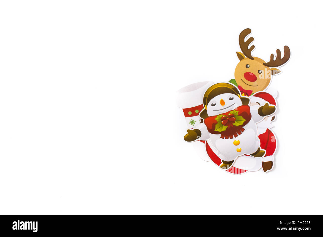Christmas ornament hanging on white background. Copyspace Stock Photo