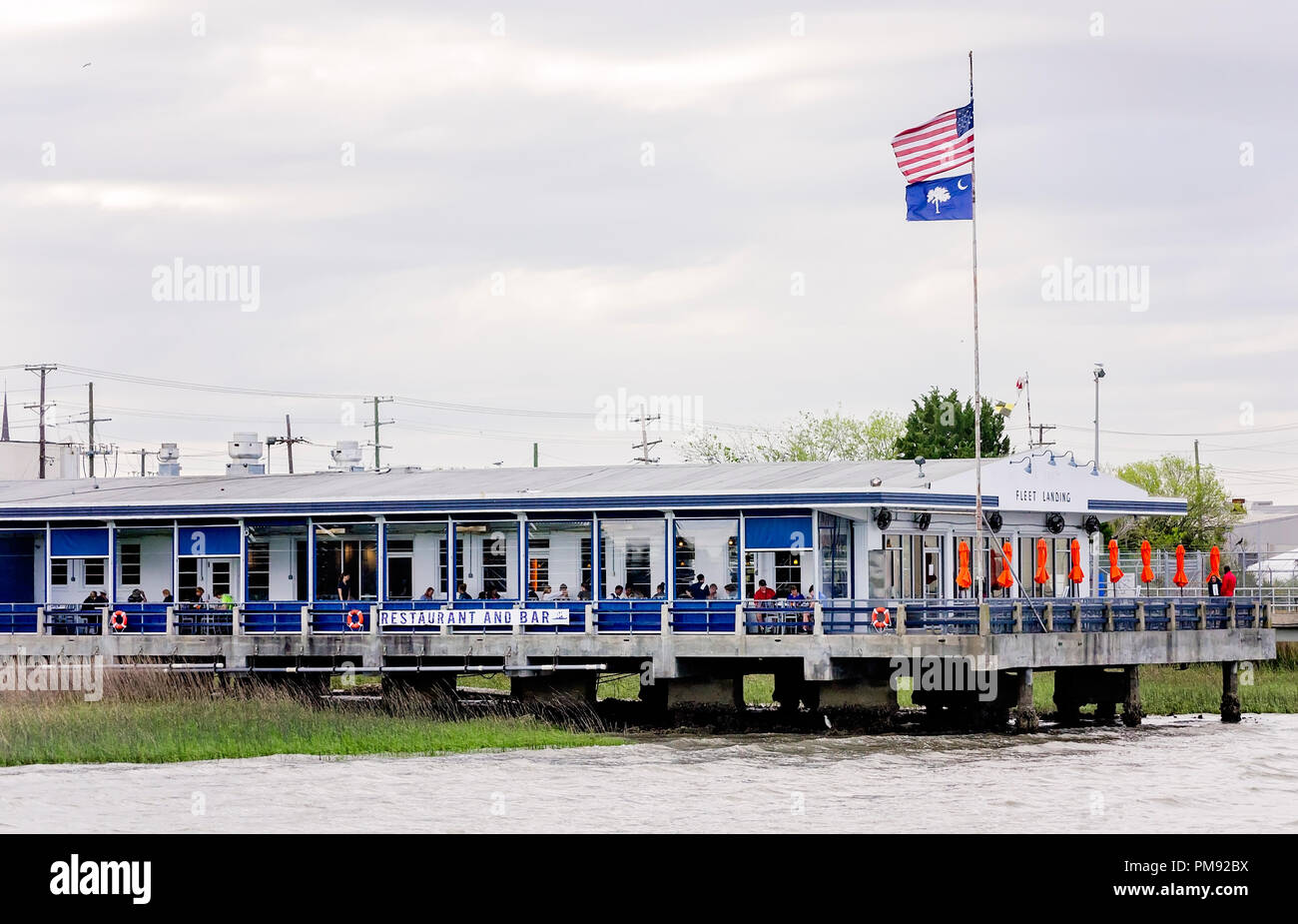 Fleet Landing Restaurant and Bar is pictured along Charleston