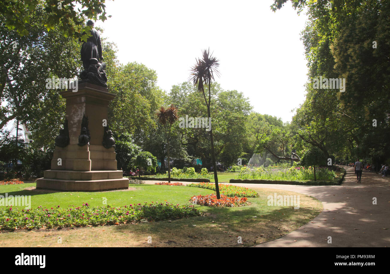 Sir James Outram statue Whitehall Gardens London Stock Photo