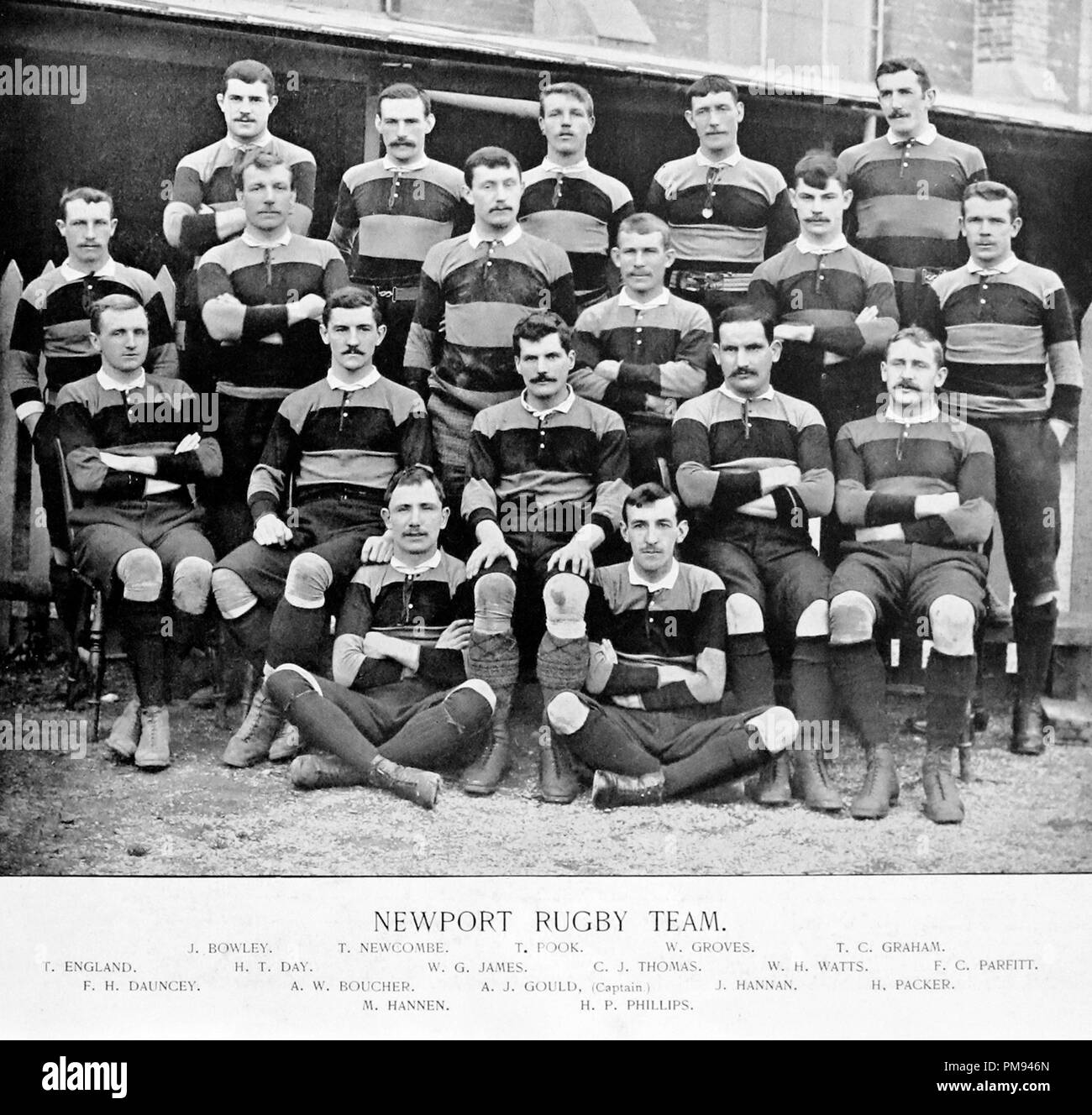 Newport Rugby Team in the 1890s Stock Photo
