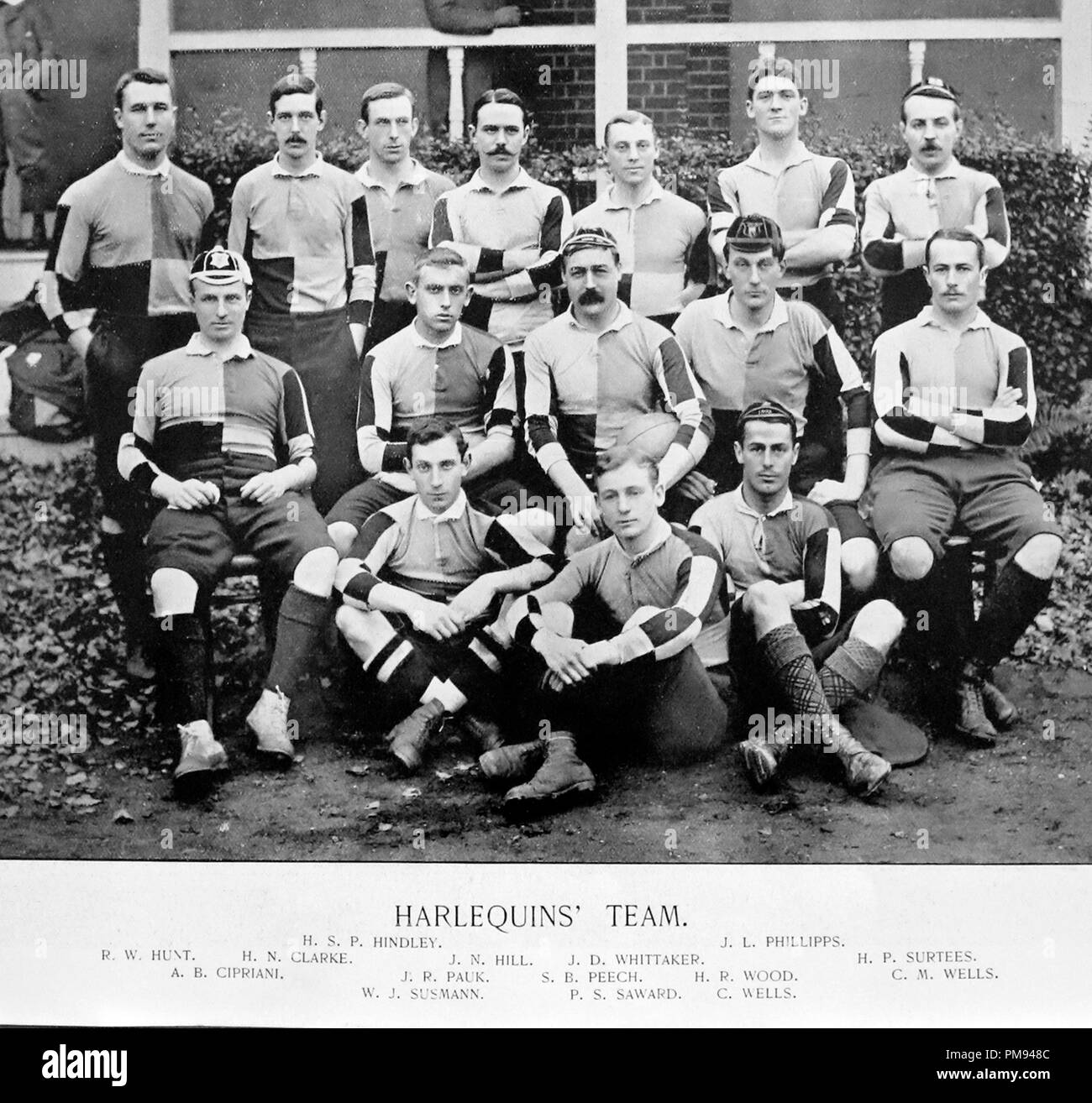 Harlequins Rugby Team in the 1890s Stock Photo