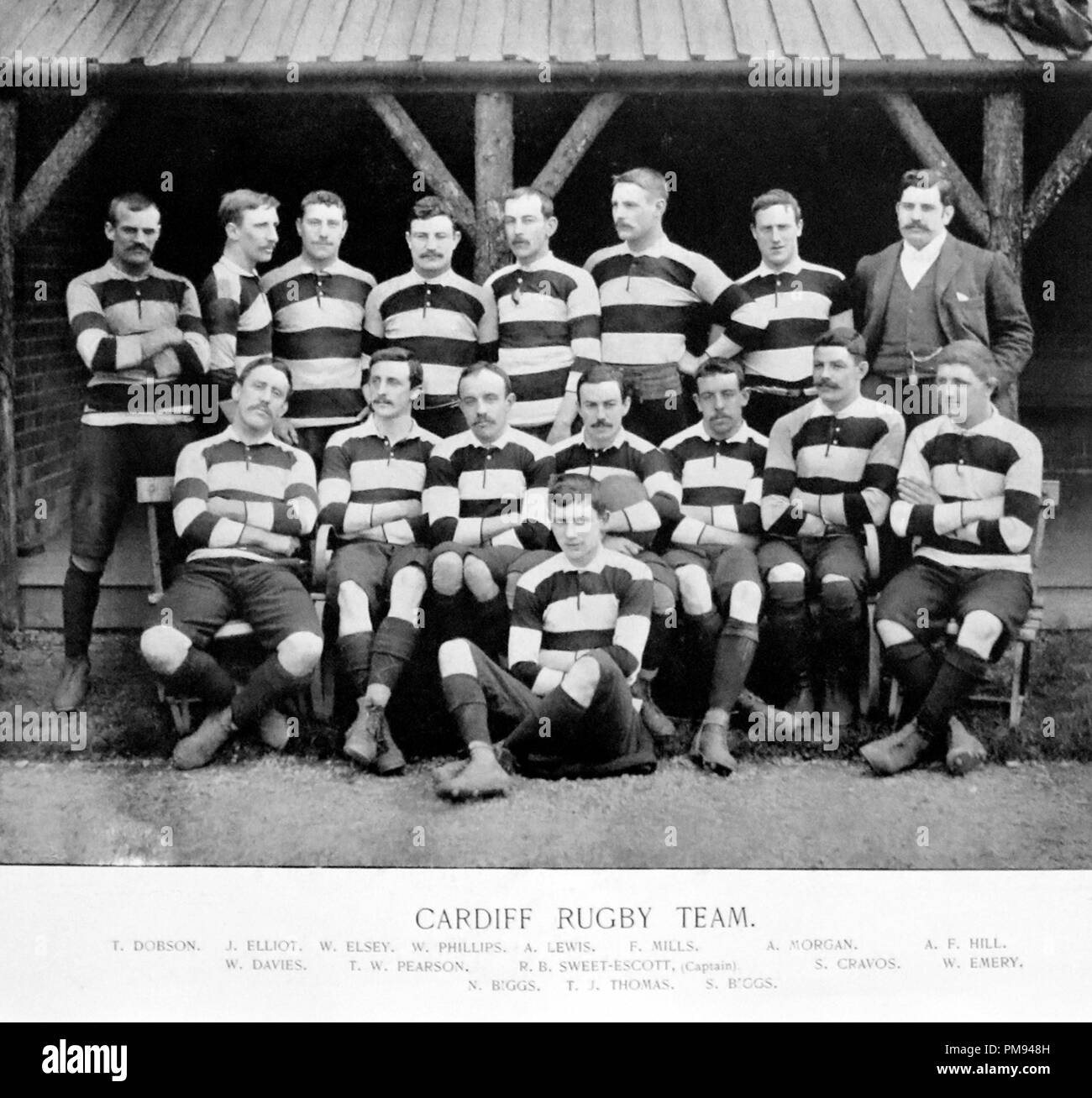 Cardiff Rugby Team in the 1890s Stock Photo