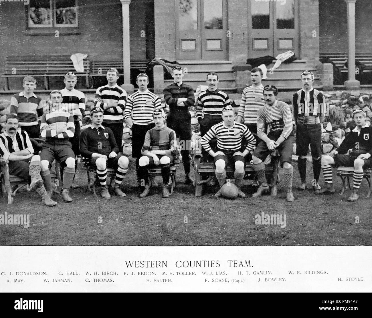 Western Counties Rugby Team in the 1890s Stock Photo