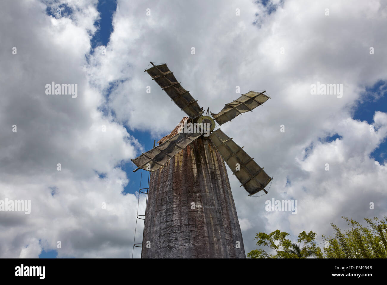 Traditional Windmill in Mauritius Stock Photo