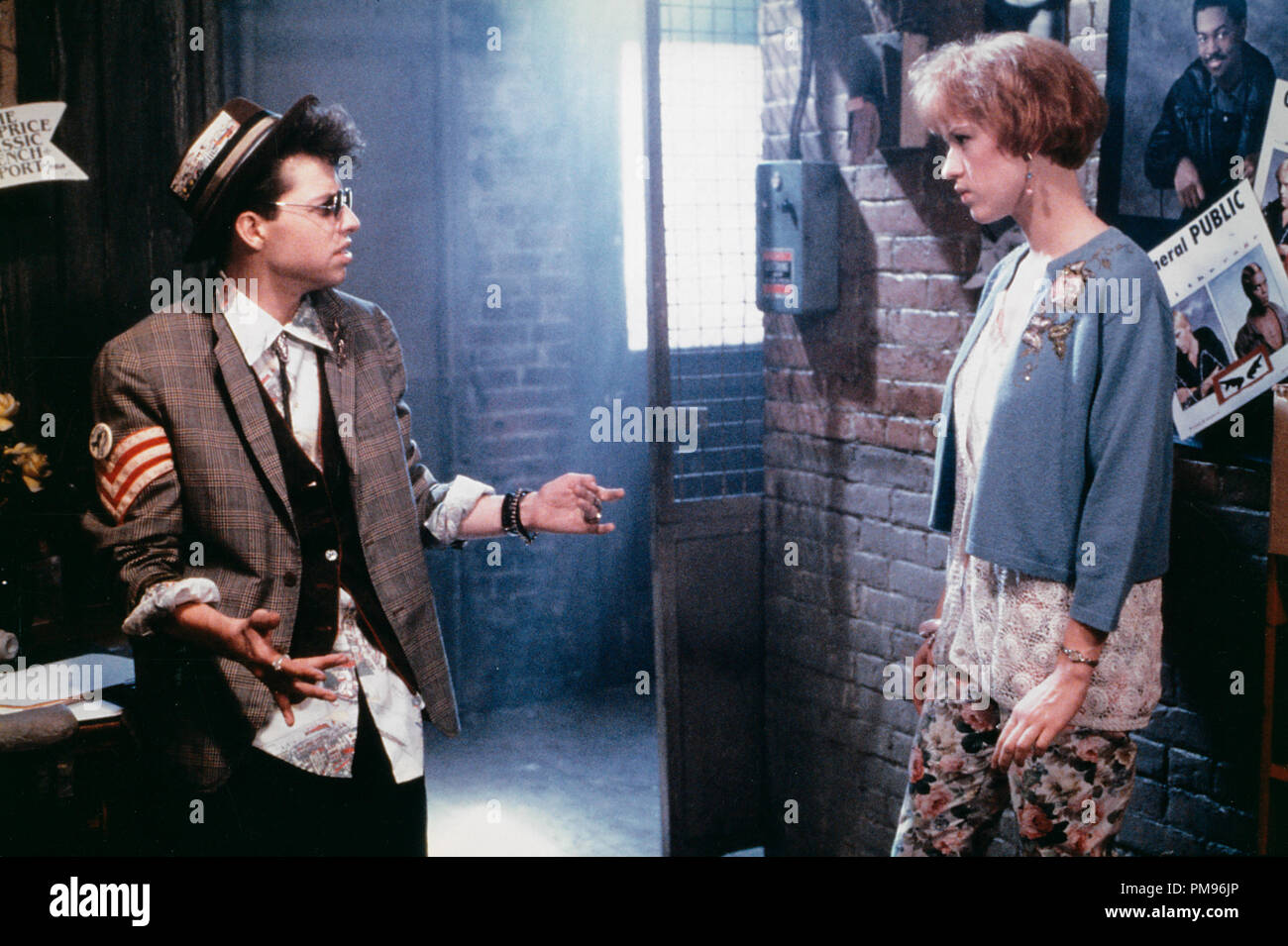Studio Publicity Still from "Pretty in Pink" Jon Cryer, Molly Ringwald