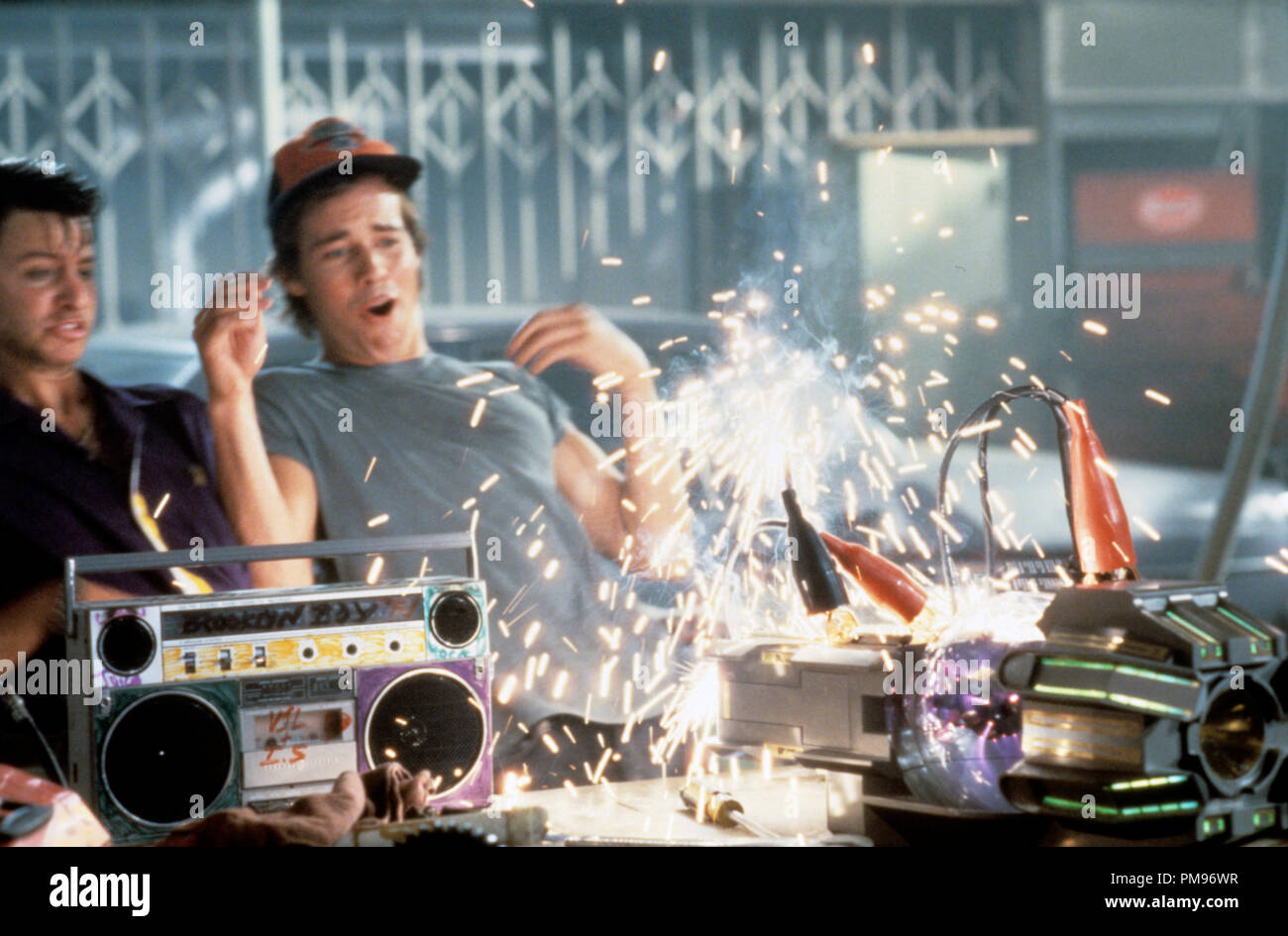 Studio Publicity Still from 'My Science Project' Fisher Stevens, John Stockwell © 1985 Touchstone Pictures  All Rights Reserved   File Reference # 31703211THA  For Editorial Use Only Stock Photo