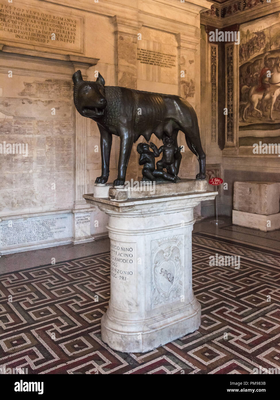 Original Capitoline She-Wolf, Capitoline Museums, Rome, Italy Stock Photo