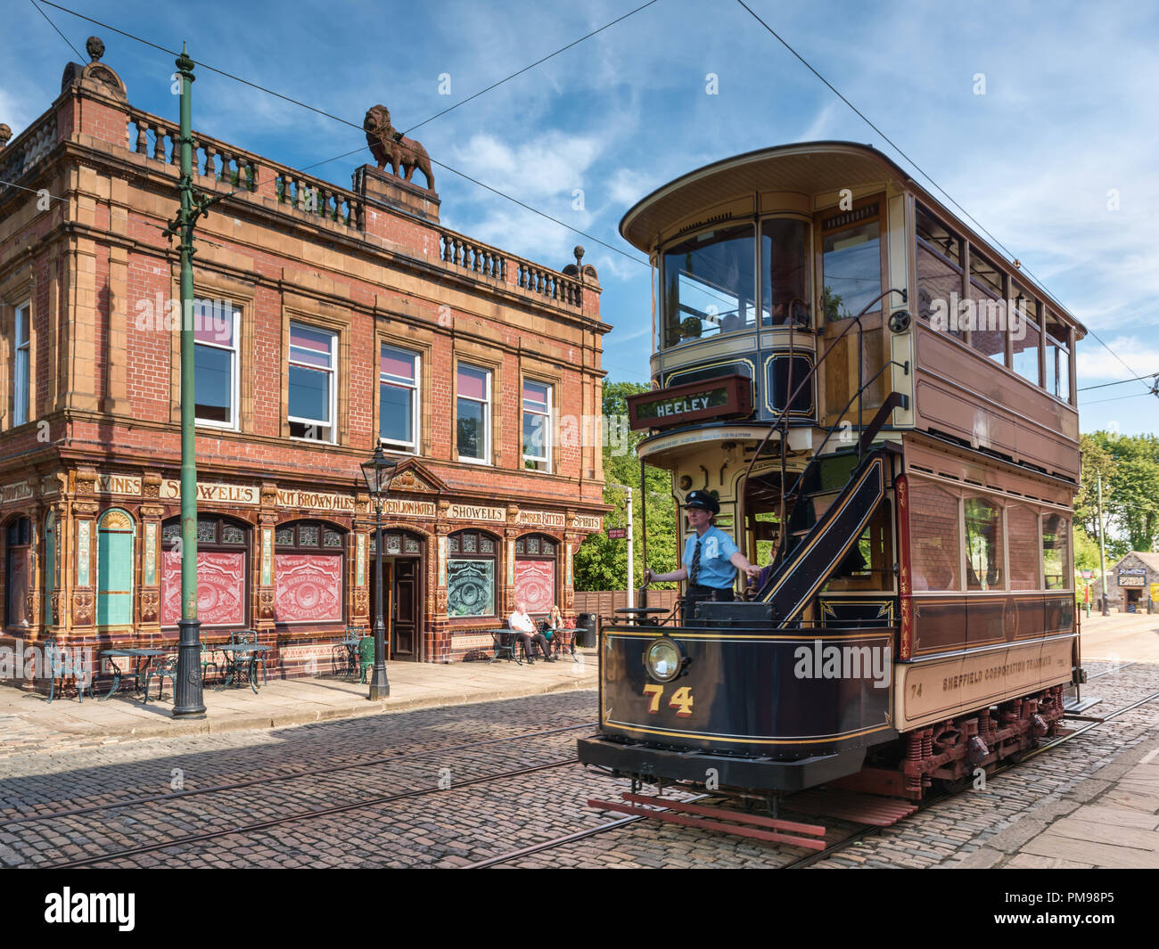 Crich Tramway Village Museum, Derbyshire, UK Stock Photo