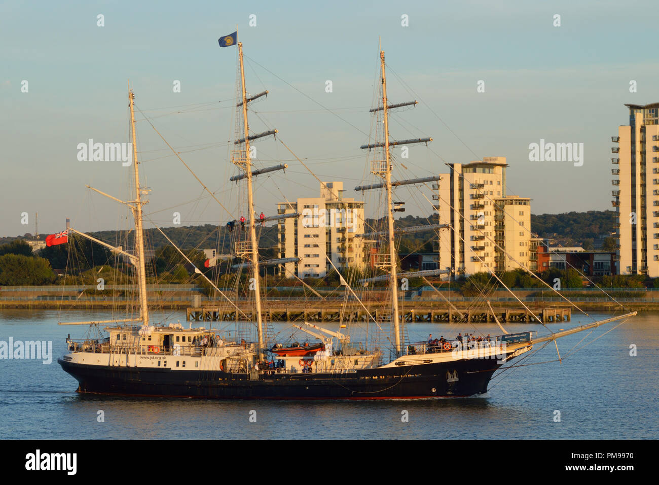 Sail training ship Tenacious operated by the Jubilee Sailing Trust seen