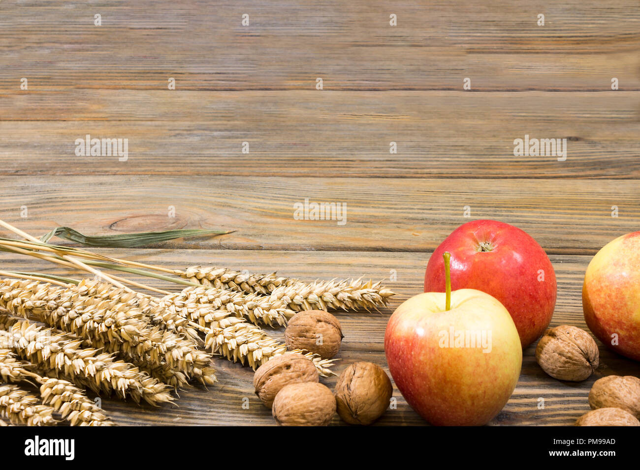 Fall harvest close up colorful frame or banner Stock Photo