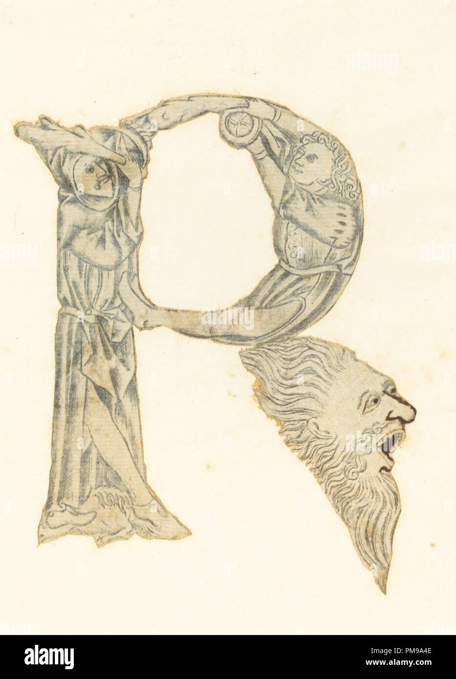 P With R The Letter P (converted to an R). Dated: 1465/1470. Dimensions: sheet ...