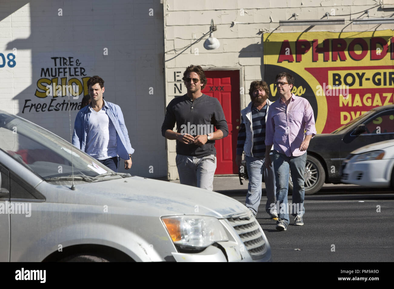 (L-r) JUSTIN BARTHA as Doug, BRADLEY COOPER as Phil, ZACH GALIFIANAKIS ...