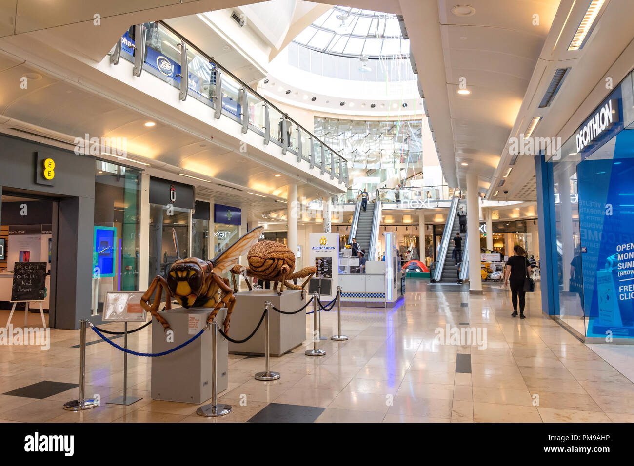 Interior of The Chimes Shopping Centre, Uxbridge, London Borough of Hillingdon, Greater London, England, United Kingdom Stock Photo