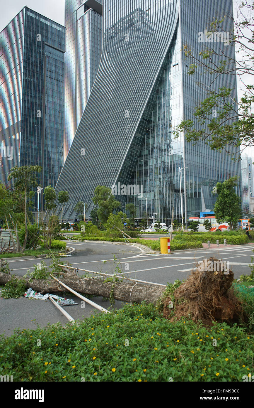 Typhoon damage to buildings hi-res stock photography and images - Alamy
