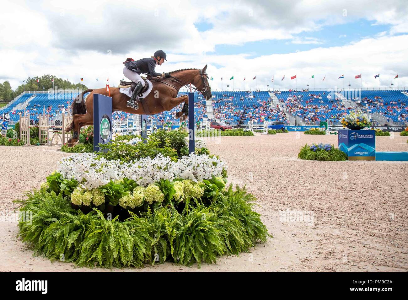 Kristina Cook. Billy the Red. GBR. Eventing Show Jumping Day 6. World Equestrian Games. WEG 2018 Tryon. North Carolina. USA. 17/09/2018. Stock Photo