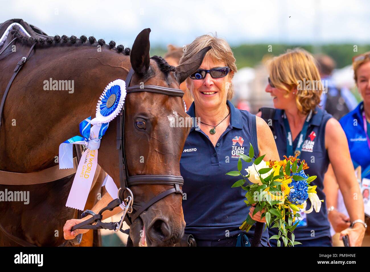 Tryon, North Carolina, USA. 17th Sep 2018. Allstar B and groom. GBR.  Day 6. World Equestrian Games. WEG 2018 Tryon. North Carolina. USA. 17/09/2018. Credit: Sport In Pictures/Alamy Live News Stock Photo