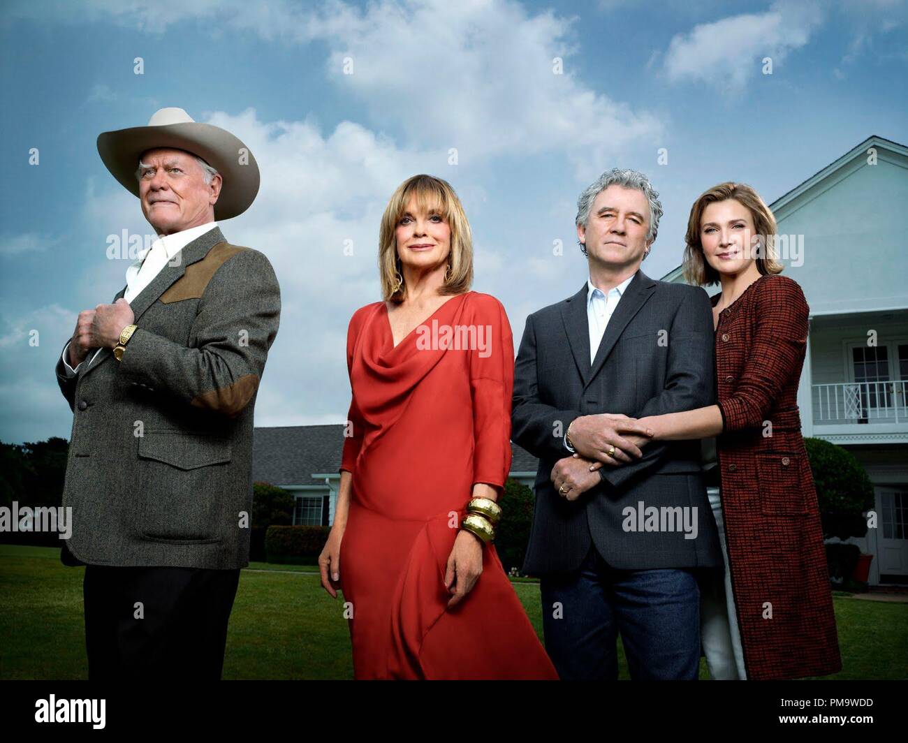 Still of Patrick Duffy, Hagman, Linda Gray and Brenda Strong in Dallas, Season 1 (2012 Stock Photo - Alamy
