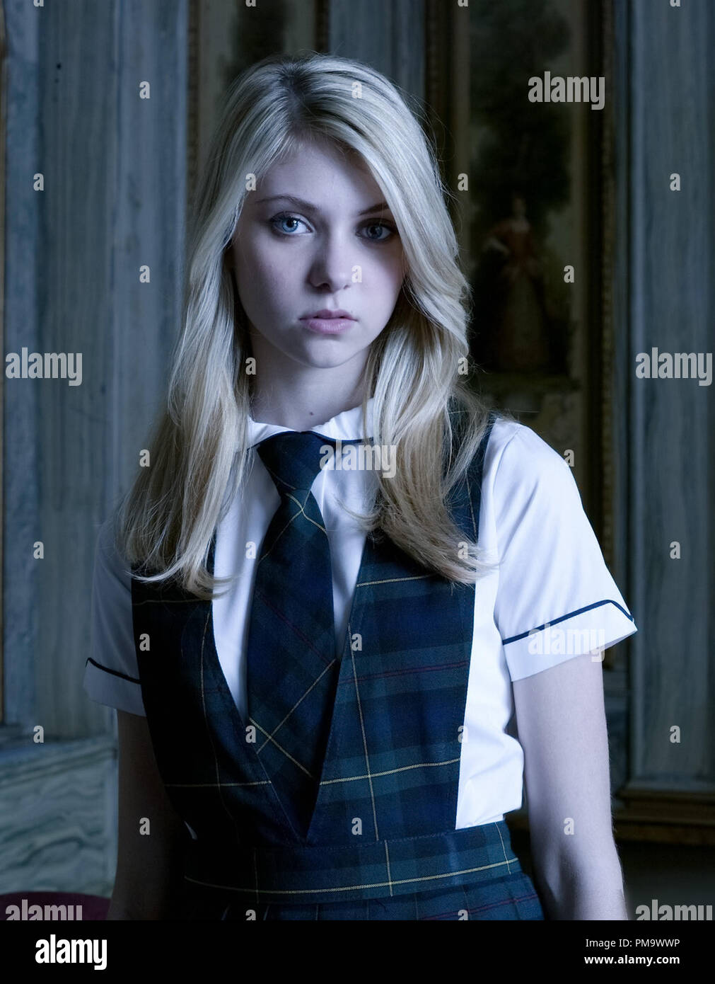 Gossip Girl Pictured: Taylor Momsen as Jenny Humphrey Photo Credit: Andrew Eccles / The CW © 2007 The CW Network, LLC. All Rights Reserved. Stock Photo