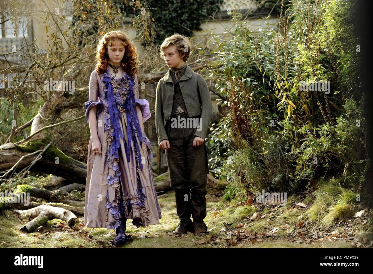 Helena Barlow stars as Young Estella and Toby Irvine stars as Young Pip in Outsource Media Group's Great Expectations (2012) Stock Photo