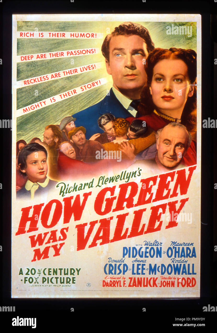 Studio Publicity Still: 'How Green Was My Valley' Poster  1941 20th Century Fox   File Reference # 31780 101 Stock Photo