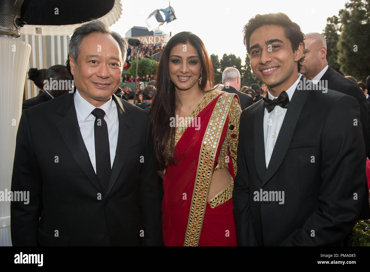 Nominated for BEST DIRECTOR – MOTION PICTURE for “LIFE OF PI”, director Ang  Lee, and actors Tabu and Suraj Sharma attend the 70th Annual Golden Globe  Awards at the Beverly Hilton in
