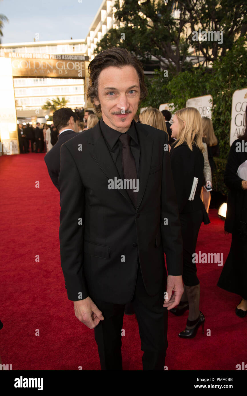 Nominated for BEST PERFORMANCE BY AN ACTOR IN A MOTION PICTURE – DRAMA for his role in ”THE SESSIONS”, actor John Hawkes attends the 70th Annual Golden Globe Awards at the Beverly Hilton in Beverly Hills, CA on Sunday, January 13, 2013. Stock Photo