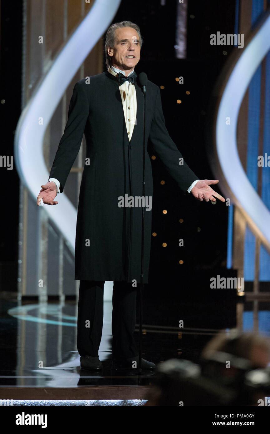 Actor Jeremy Irons at the 70th Annual Golden Globe Awards at the