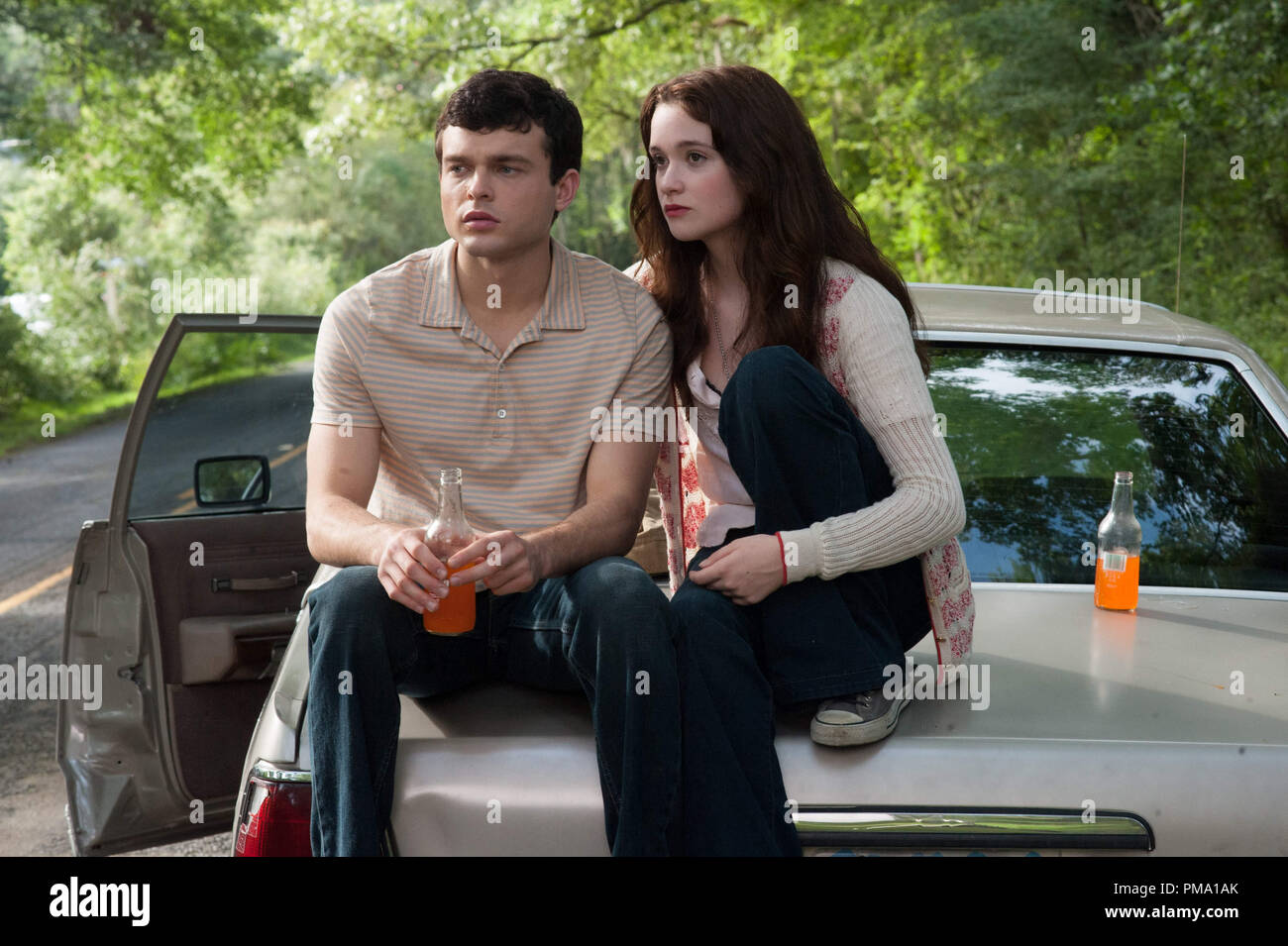 (L -r) ALDEN EHRENREICH as Ethan Wate and ALICE ENGLERT as Lena Duchannes in Alcon Entertainment's supernatural love story “BEAUTIFUL CREATURES,” a Warner Bros. Pictures release. Stock Photo