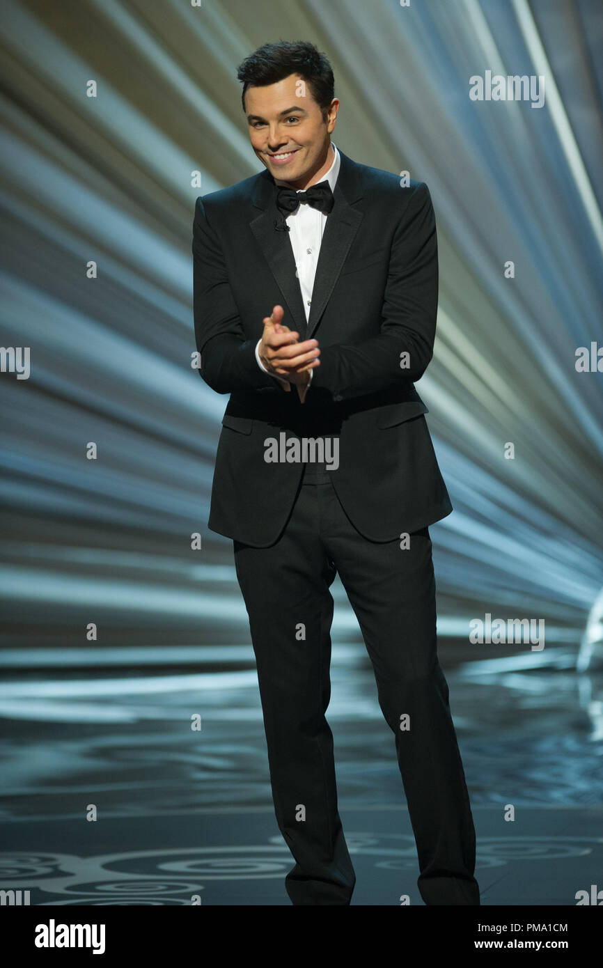 Seth MacFarlane hosts the live ABC Telecast of The Oscars® from the Dolby® Theatre in Hollywood, CA, Sunday, February 24, 2013. Stock Photo